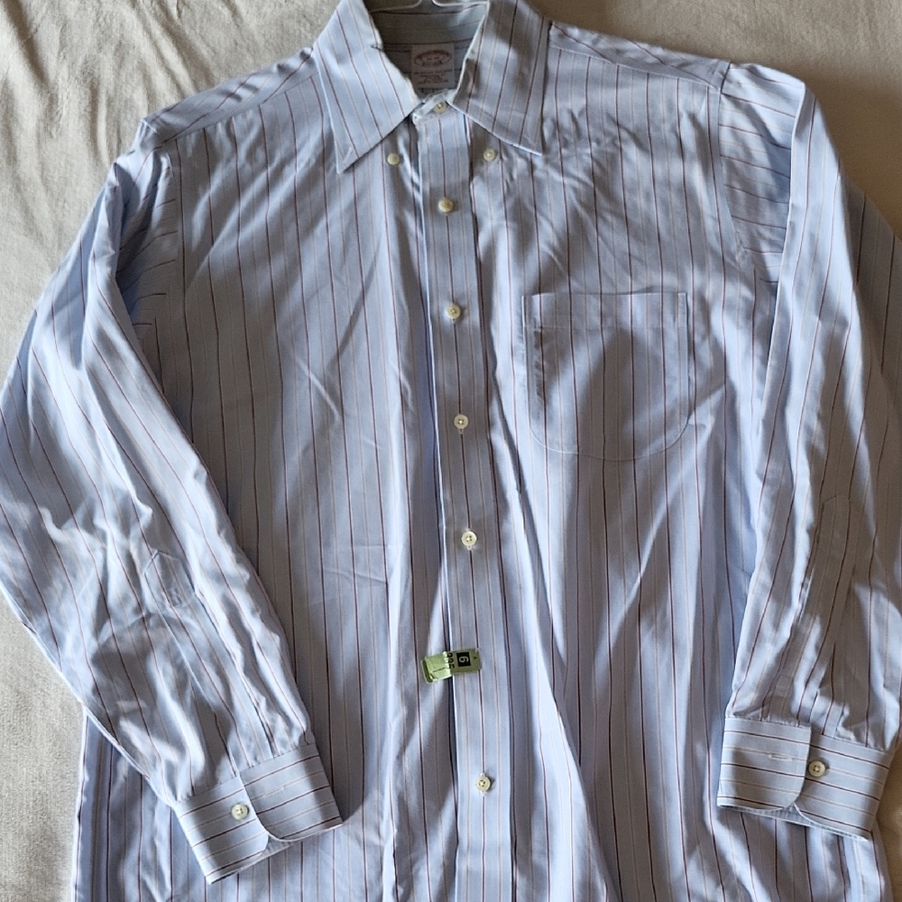 Brooks Brothers Blue striped dress shirt size 15-32
